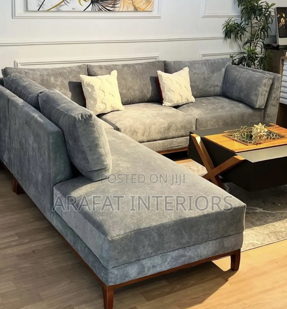 Spacious Sophisticated – Slate Gray L-Sectional 