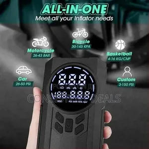 Electric Portable 4 In1 Car Jump Starter Tire Inflator Air Compressor