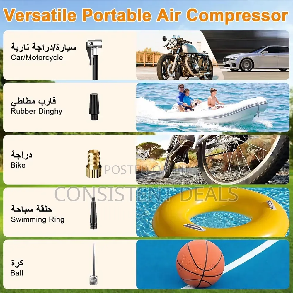 Cordless Tyre Inflator Portable Air Compressor
