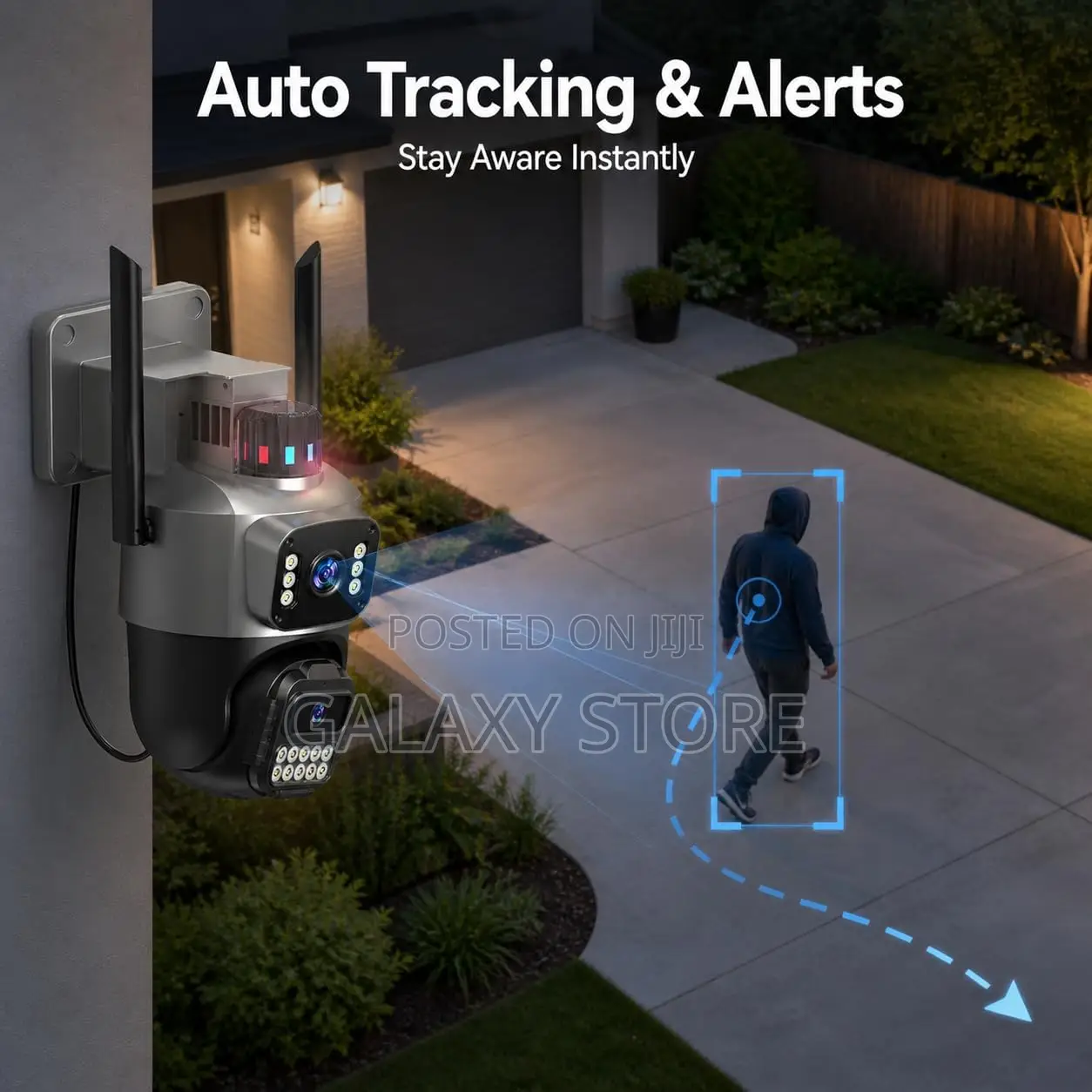 Wifi Outdoor Camera Plug-in Security Camera Outdoor Dual Lens PTZ