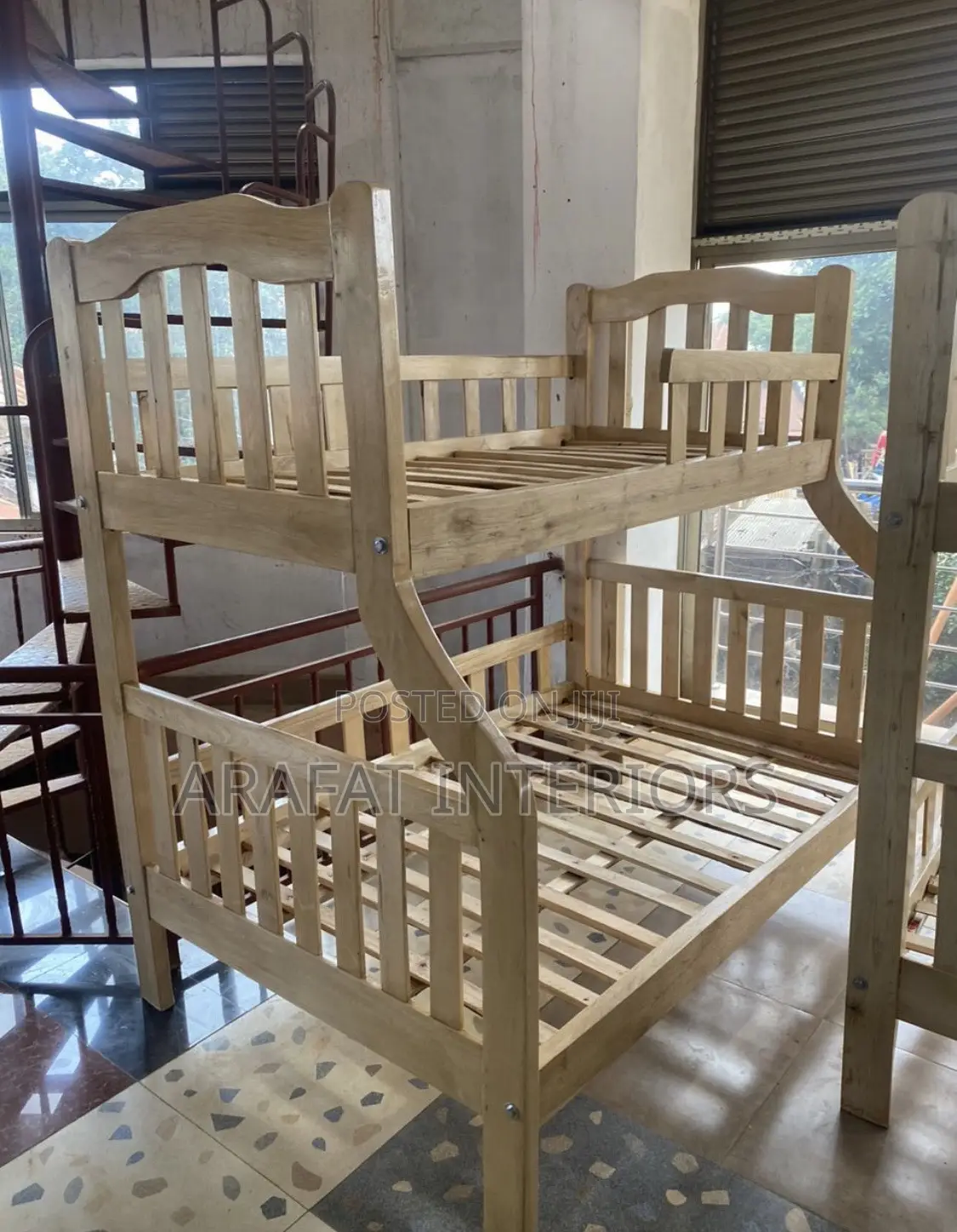 Natural Timber Stair Bunk Bed