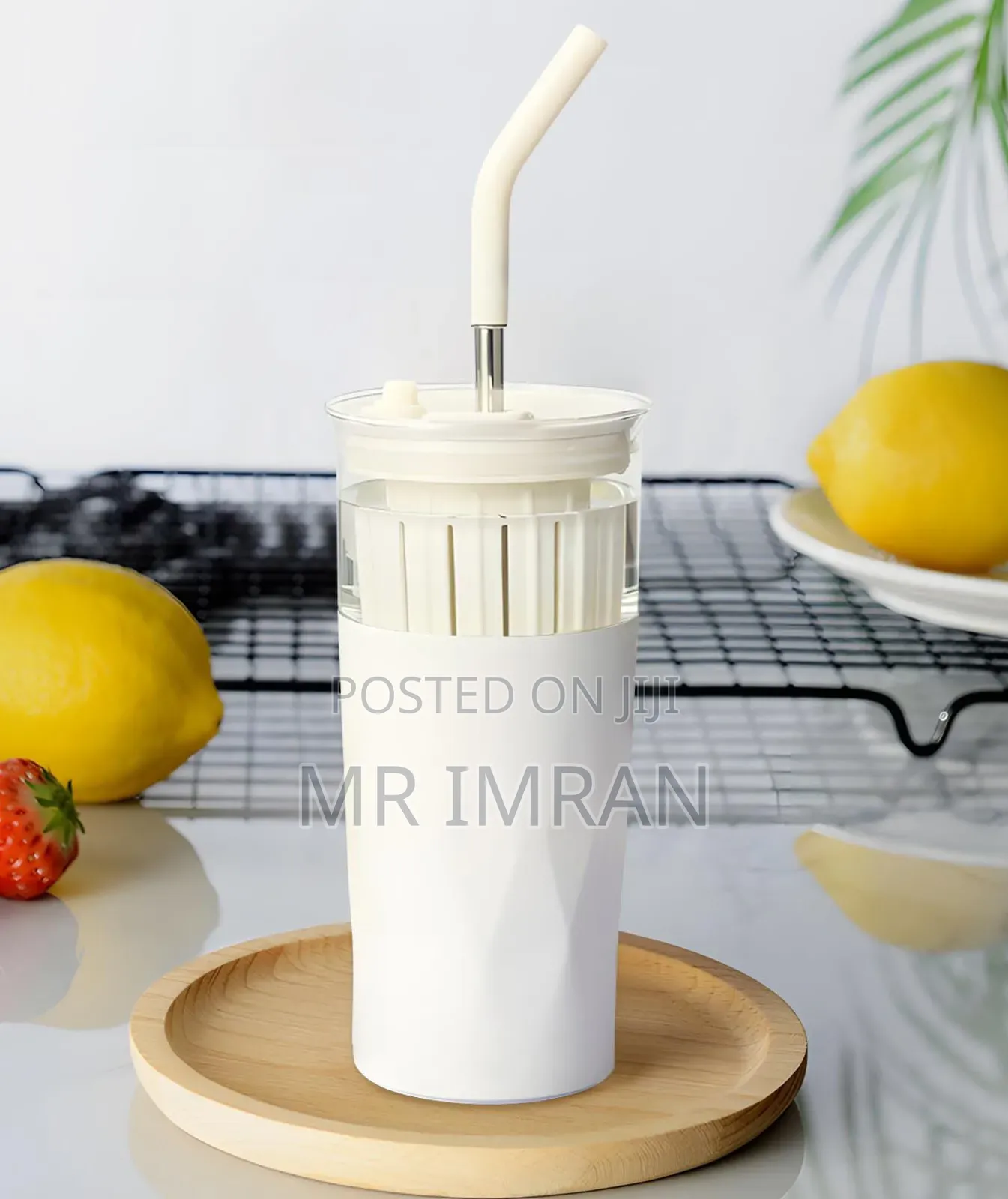 2-in-1 Glass and Stainless Steel Tumbler
