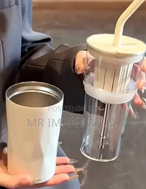 2-in-1 Glass and Stainless Steel Tumbler