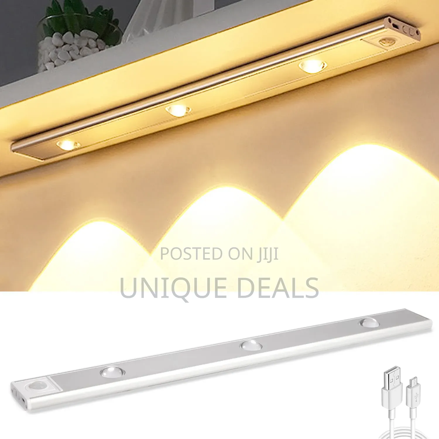 Upgrade 3-Color Dimmable Led Motion Sensor Under Cabinet Light 100cm