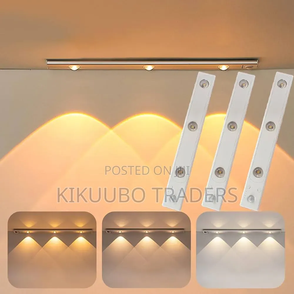 3-Color Dimmable Led Motion Sensor Under Cabinet Light 60cm