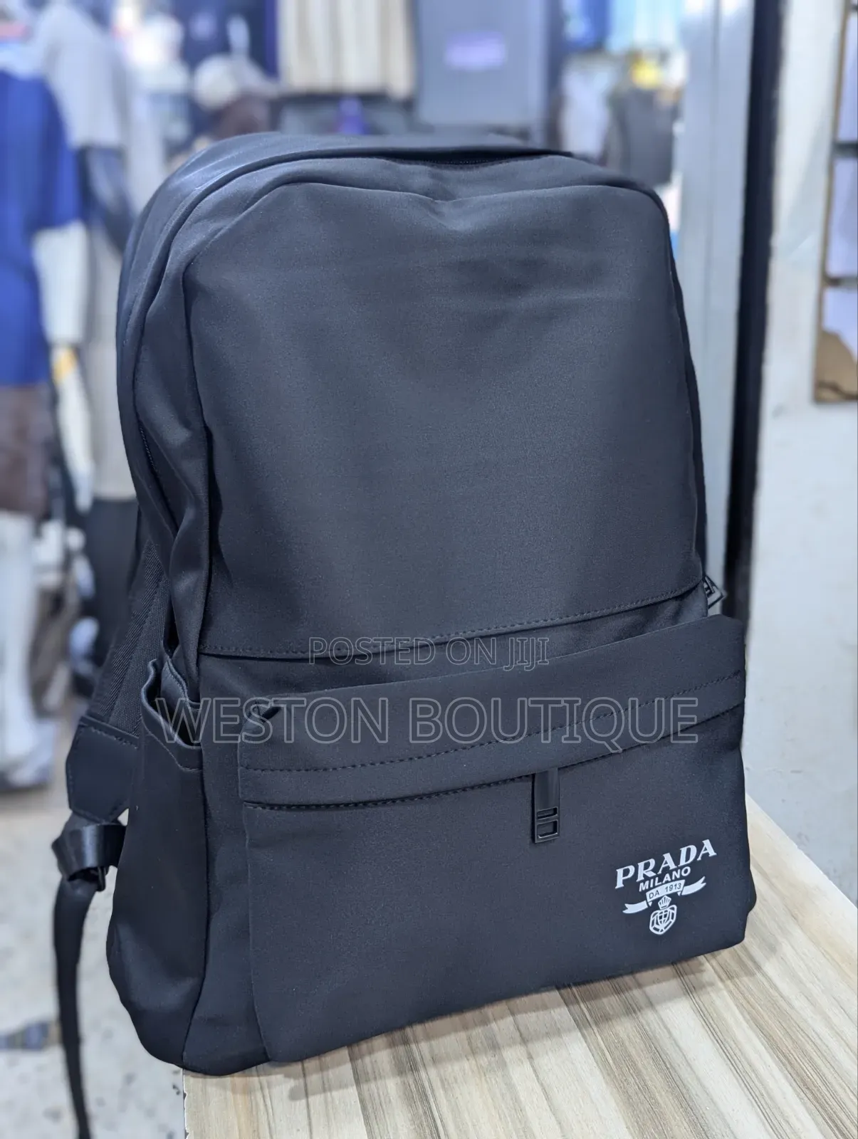 Prada Original Medium Size Black Backpack