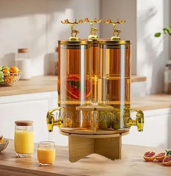 3-in-1 Rotating Glass Beverage Dispenser