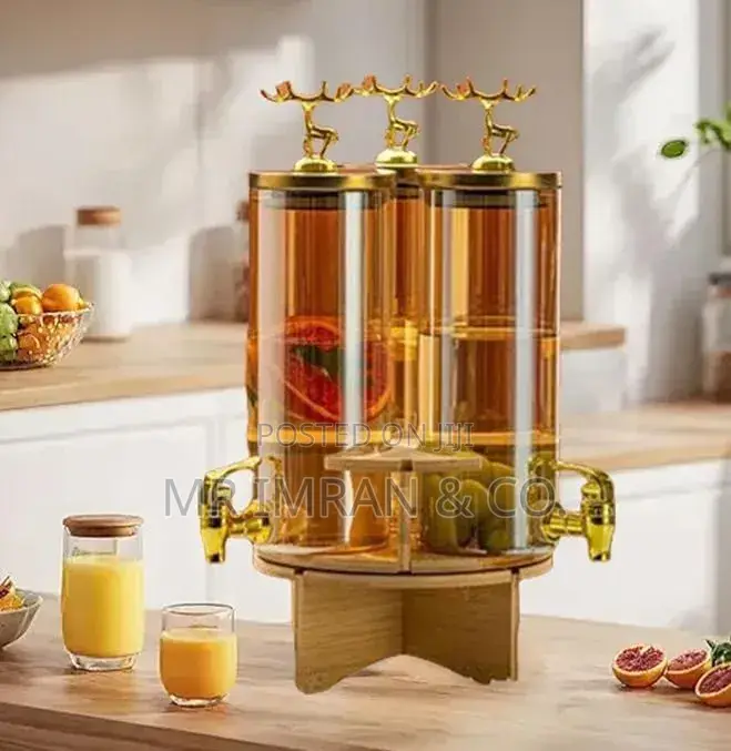 3-in-1 Rotating Glass Beverage Dispenser