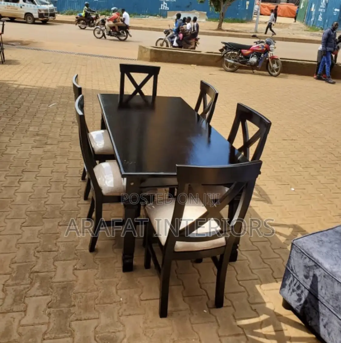 6 Seater Raven X-Back Dining Set