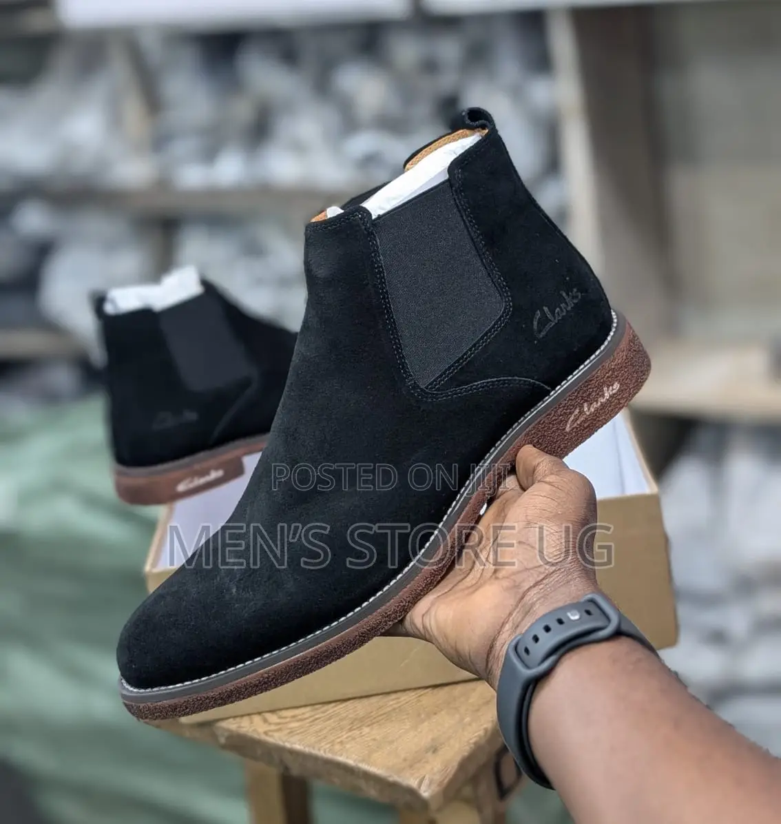 Clarks Genuine Suede Chelsea Boots