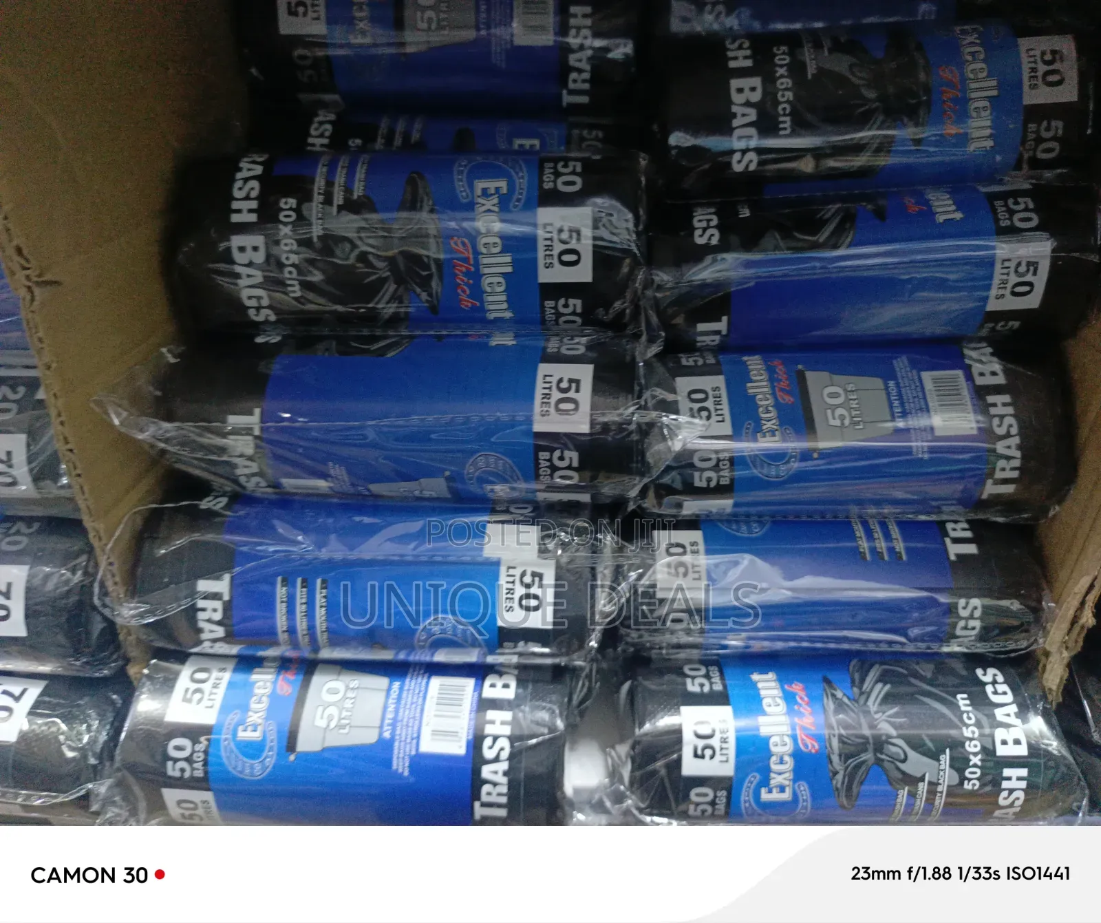 Excellent Thick Black Trash Bags 50l (50pcs)