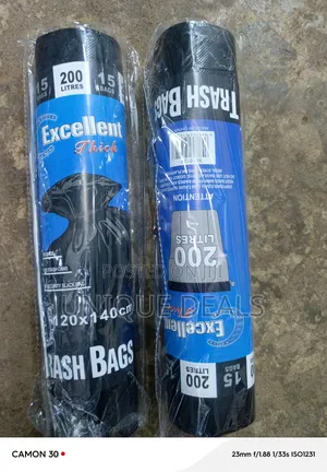 Excellent Thick" Brand Industrial Heavy-Duty Trash Bags 200l (15pcs)