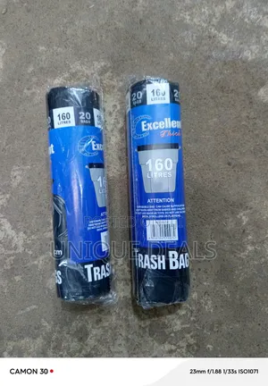 Excellent Brand 160-Litre Heavy-Duty Black Trash Bags (20bags)