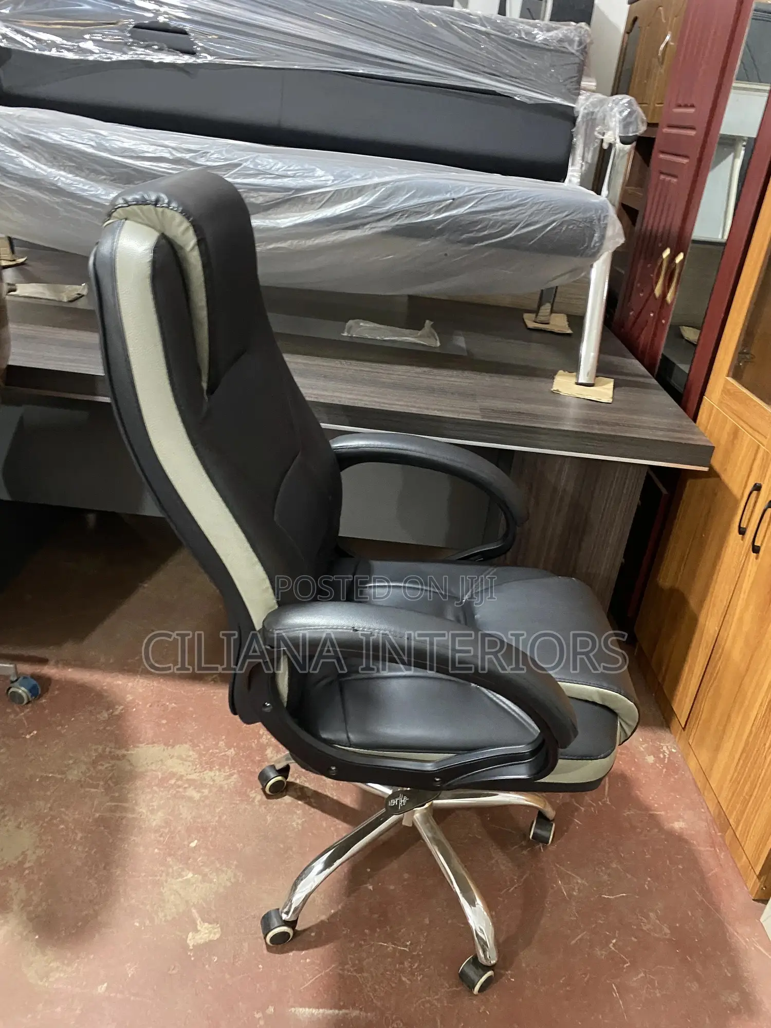 Grey Black Chair