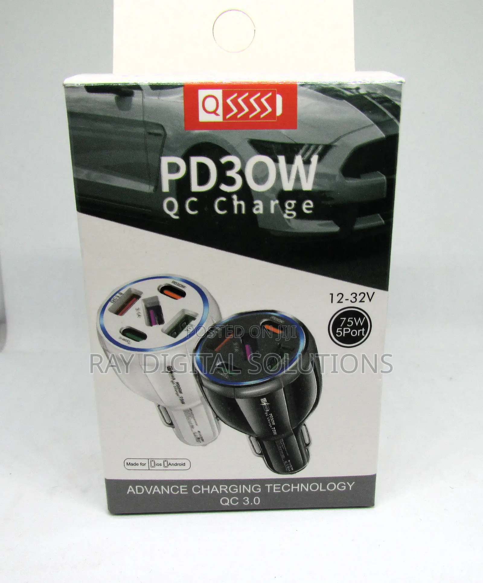 5 Port Usb Car Charger Adapter 15a Fast Charger With Ovp Protection C