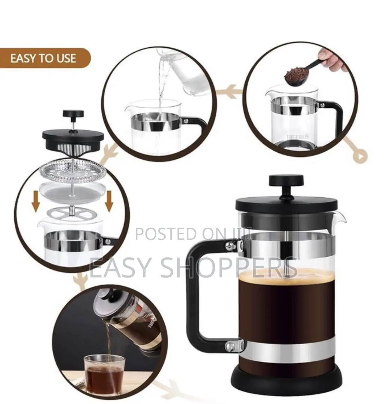600ml French Press Coffee and Tea Maker Coffee Maker