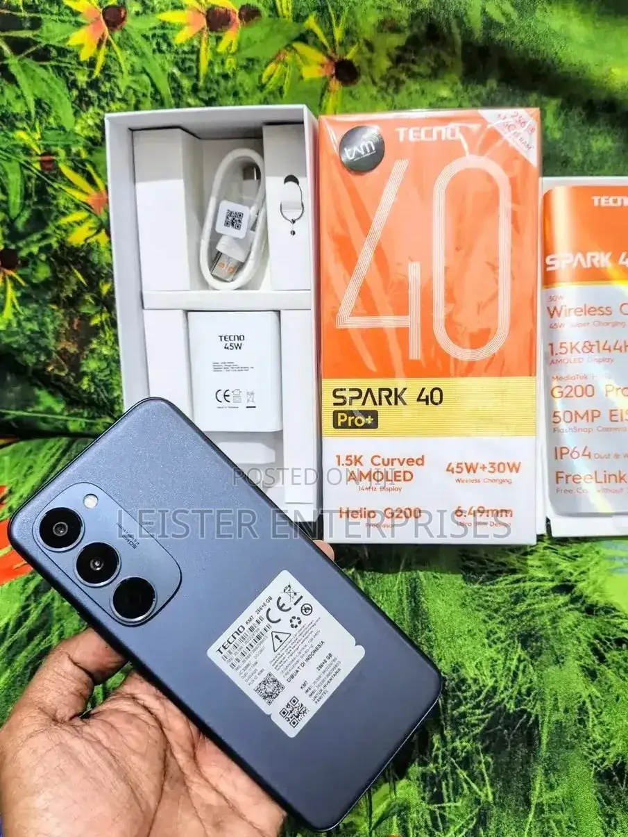 New Tecno Spark 40 Pro+ 256 GB Black