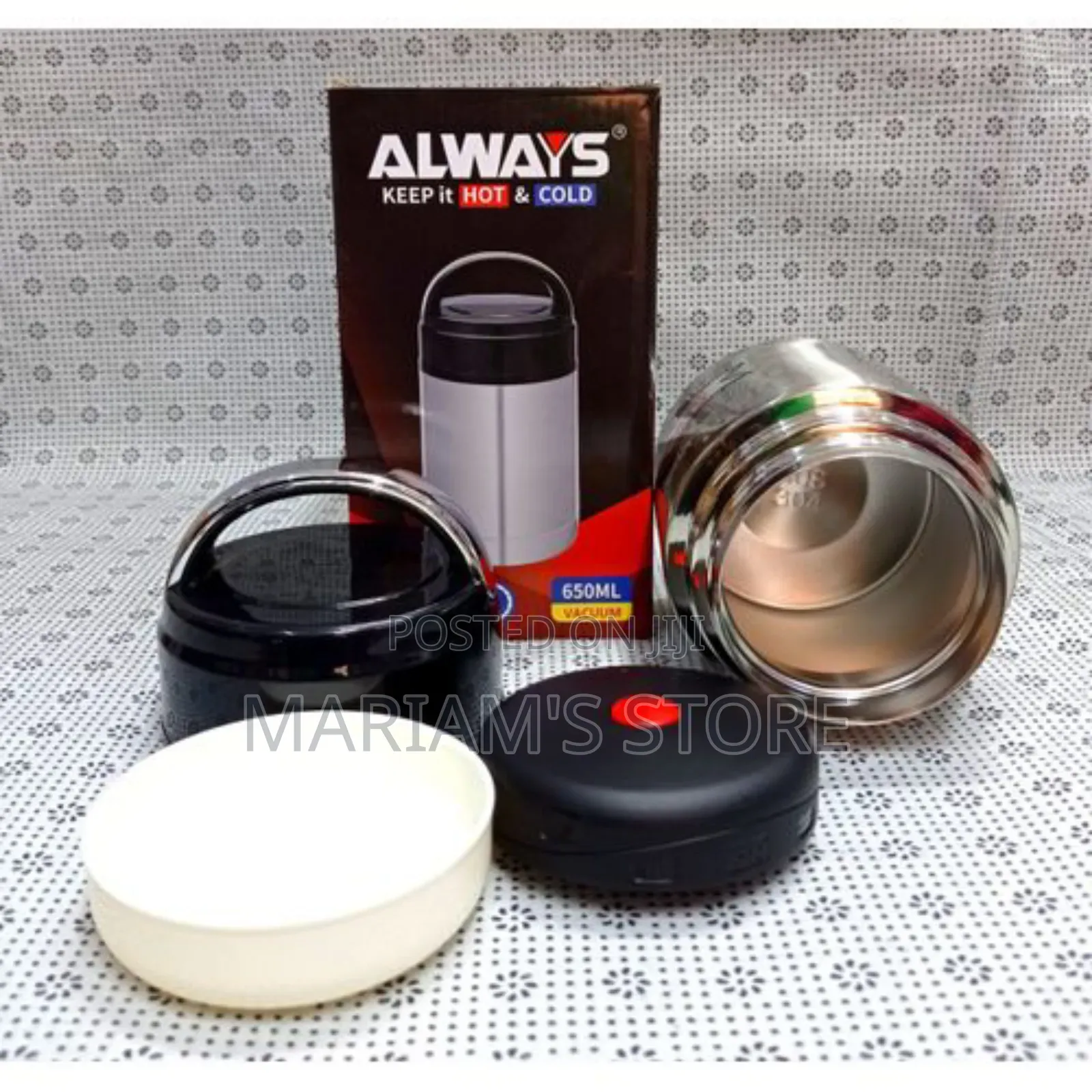 Always Brand 800ml Stainless Steel Vacuum Food Flask.