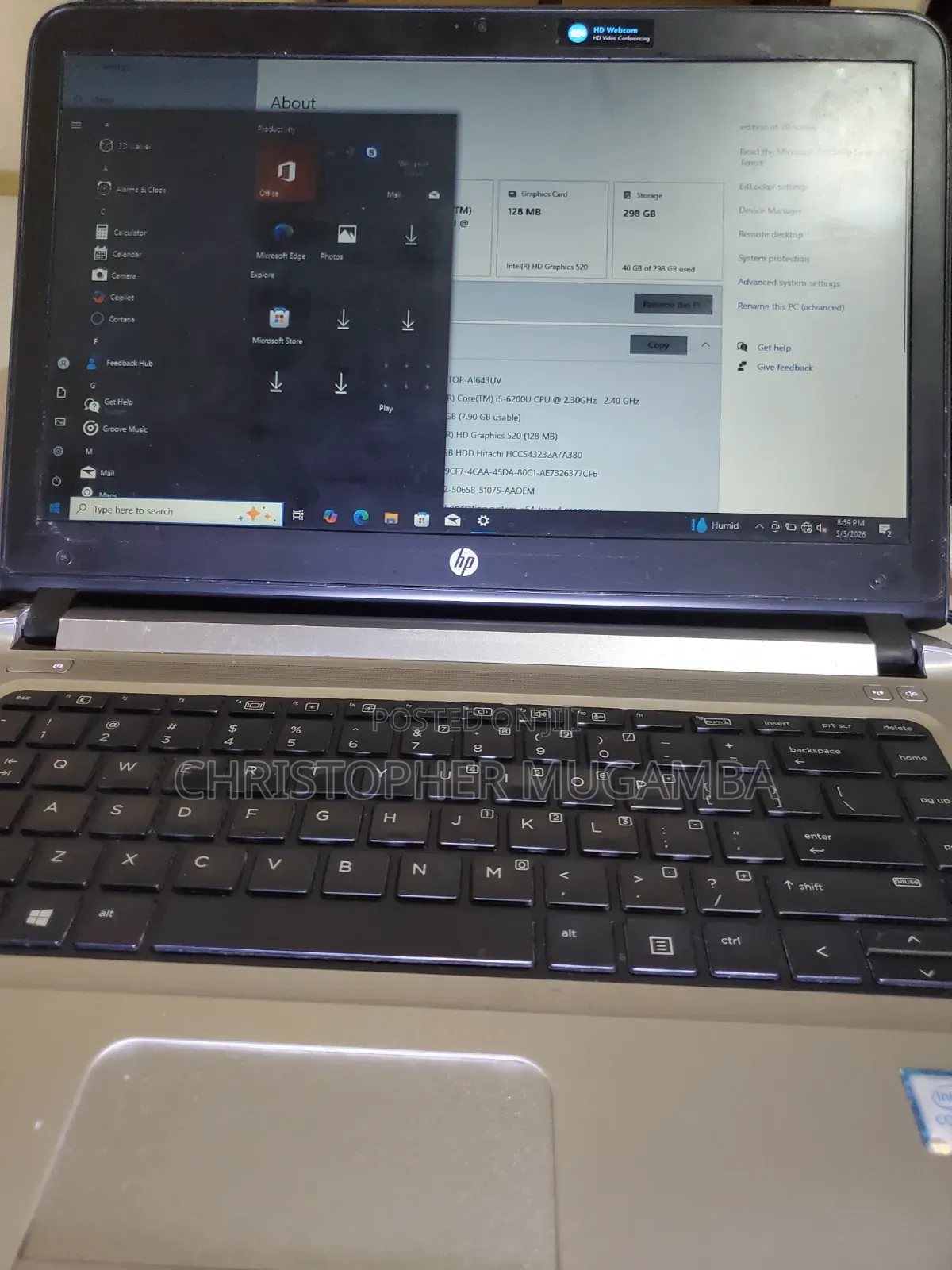 Laptop HP EliteBook 840 G3 8GB Intel Core i5 HDD 320GB