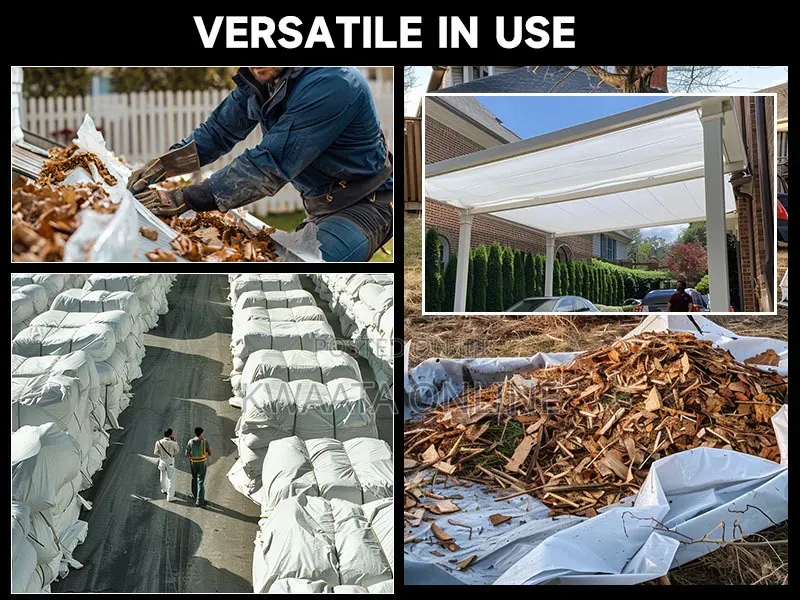 Un (4x5m) Tarpaulin Sheets Virgin, Uv Treated,Heavy Duty Silver/Blue