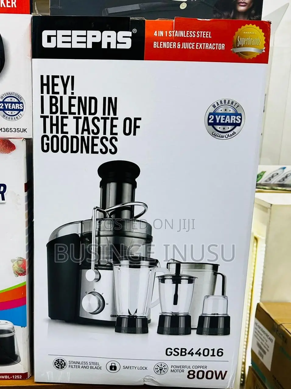 Brand New Geepas 4 in 1 Juicer Available