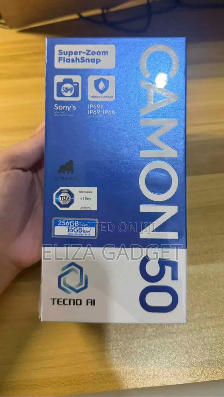 New Tecno Camon 50 256 GB Blue