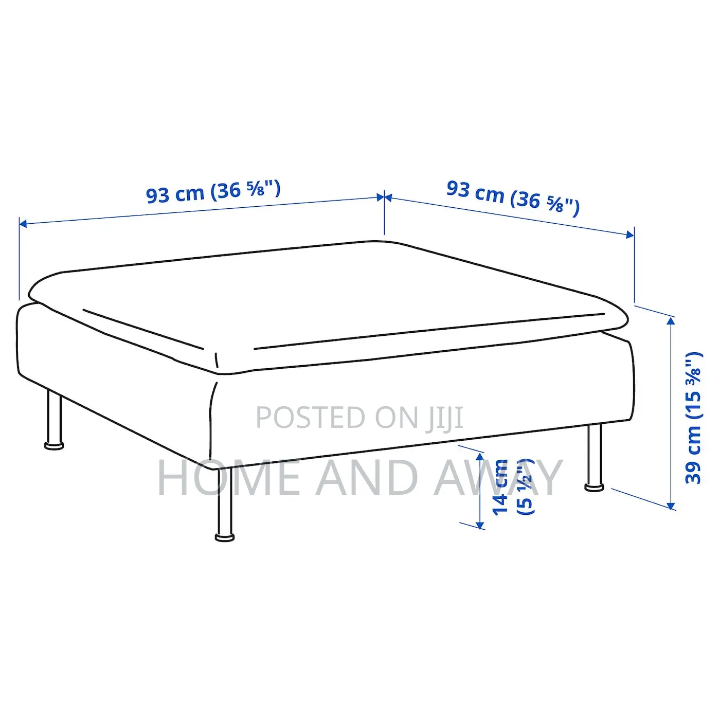 Square Shapes Poufs in Any Colour From 300,000/- With Free Delivery