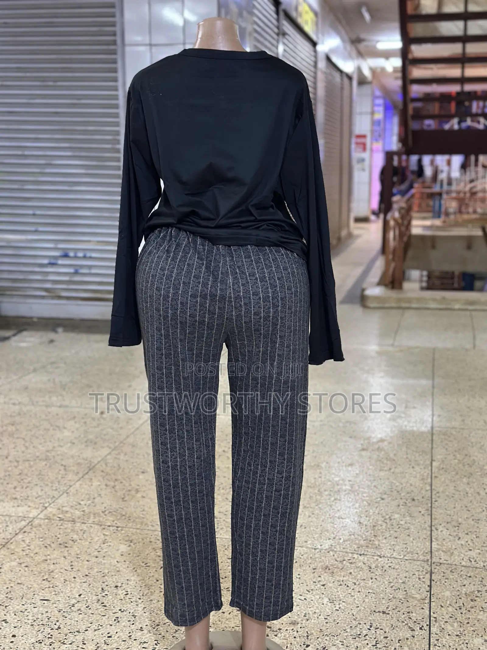 Black With Grey Pajamas - Unisex