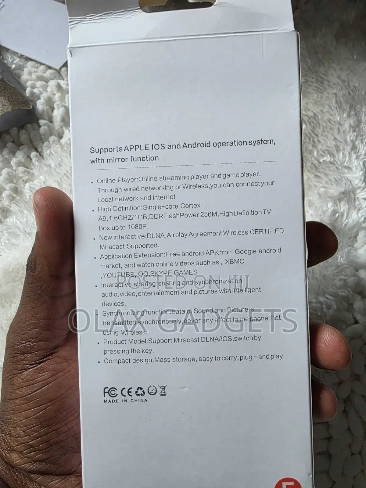 New PTV Wifi Display Dongle Hdmi Wireless Support Dlna / Miracast