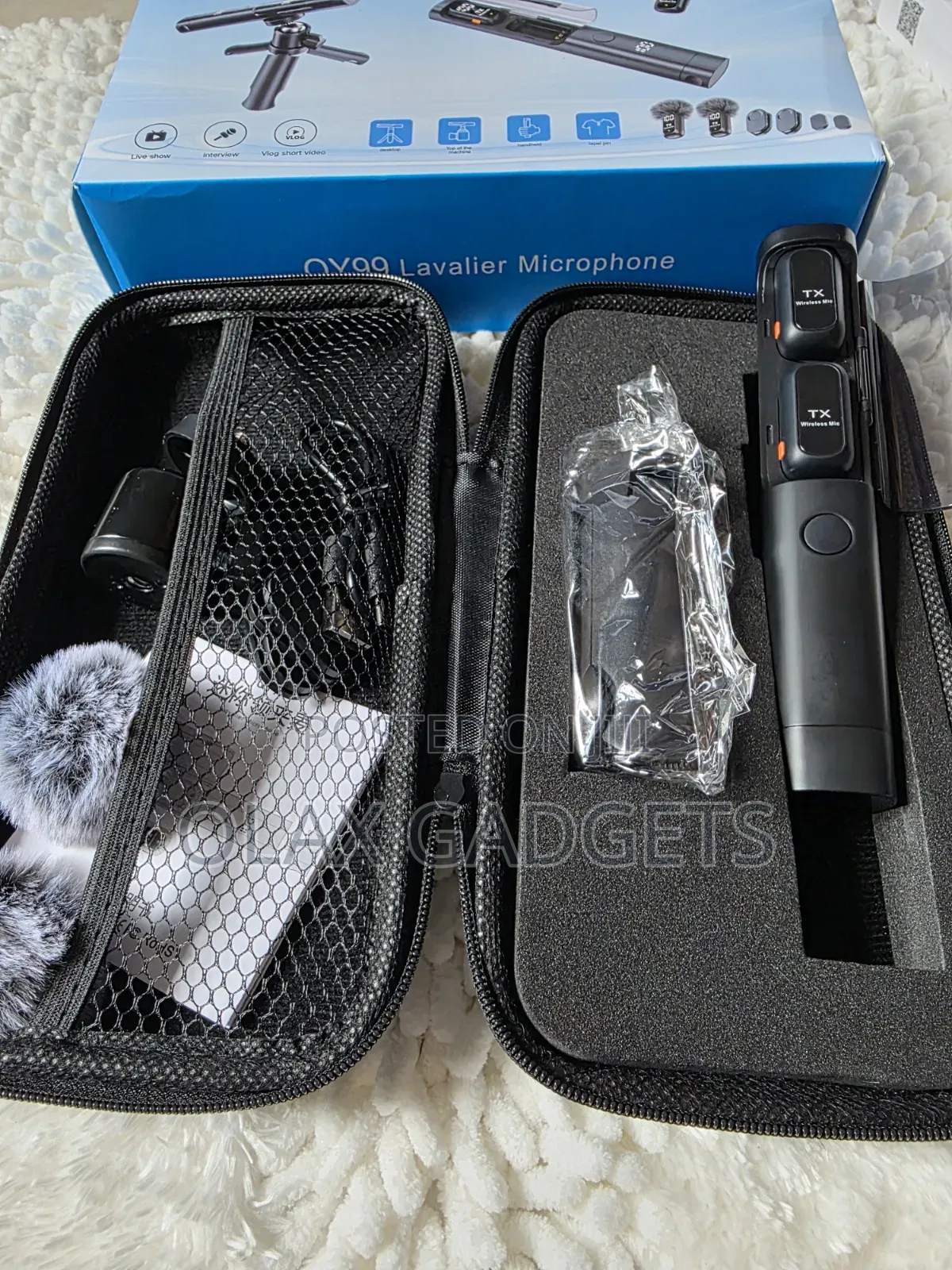 Qy99 Lavalier Microphone Stick Design With Tripod Anc Clip-on Magnetic