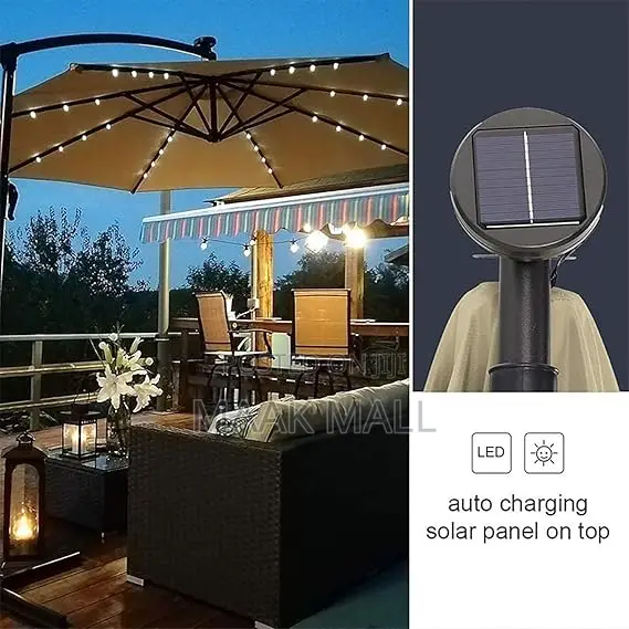 Solar Umbrella Banana Sun Shade Umbrella With Crank Handle And Tilt