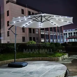 Solar Umbrella Banana Sun Shade Umbrella With Crank Handle And Tilt