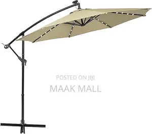 Solar Umbrella Banana Sun Shade Umbrella With Crank Handle And Tilt