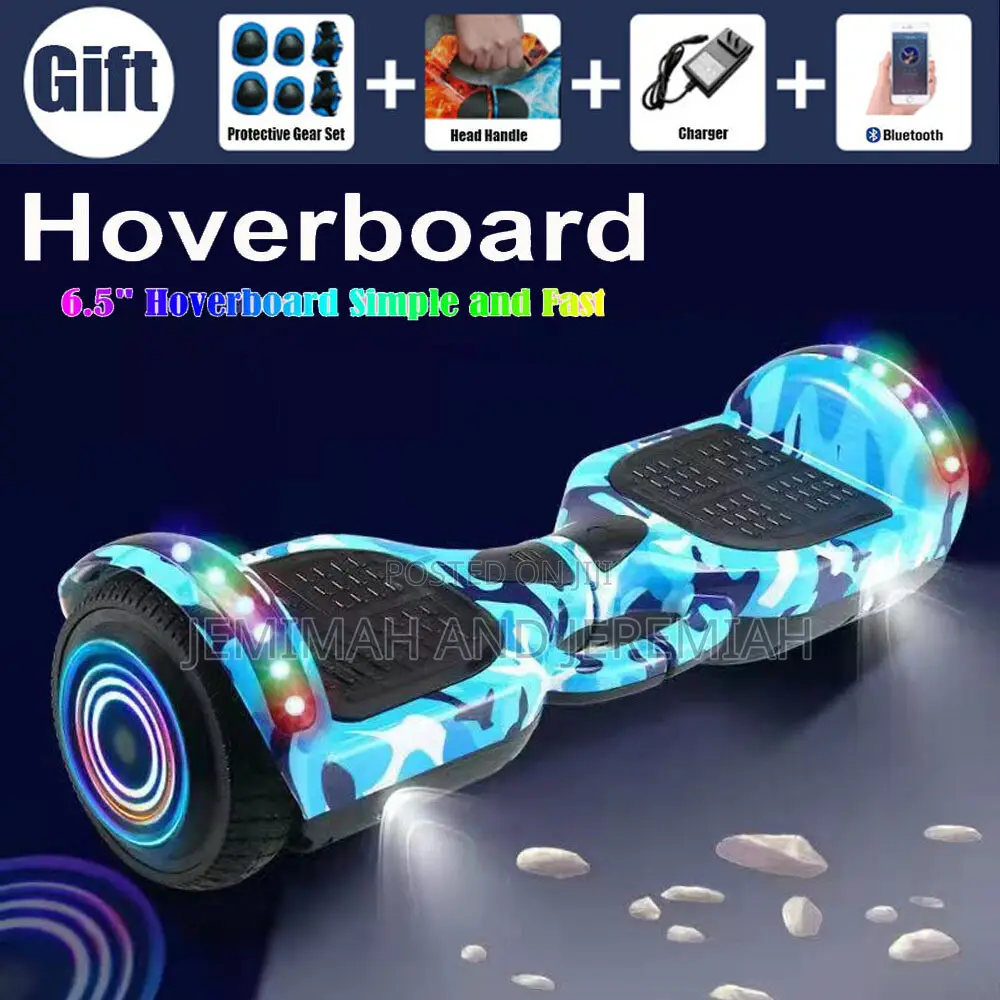 Electric Hoverboard With Self-Balancing Bluetooth Speaker Scooter