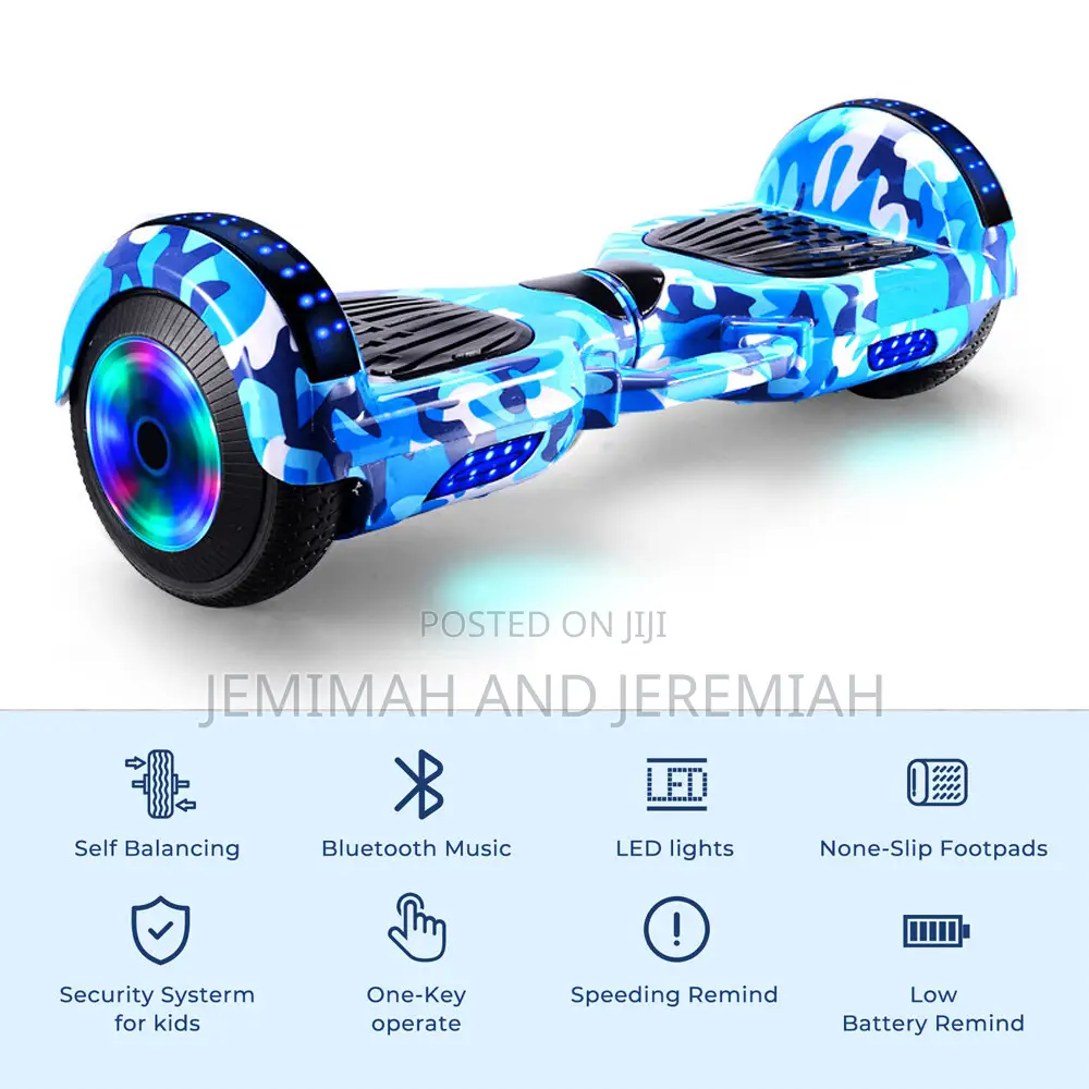Electric Hoverboard With Self-Balancing Bluetooth Speaker Scooter