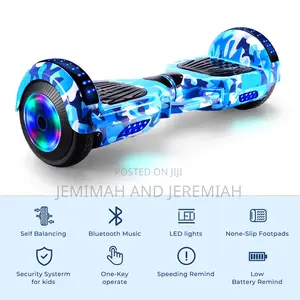 Electric Hoverboard With Self-Balancing Bluetooth Speaker Scooter