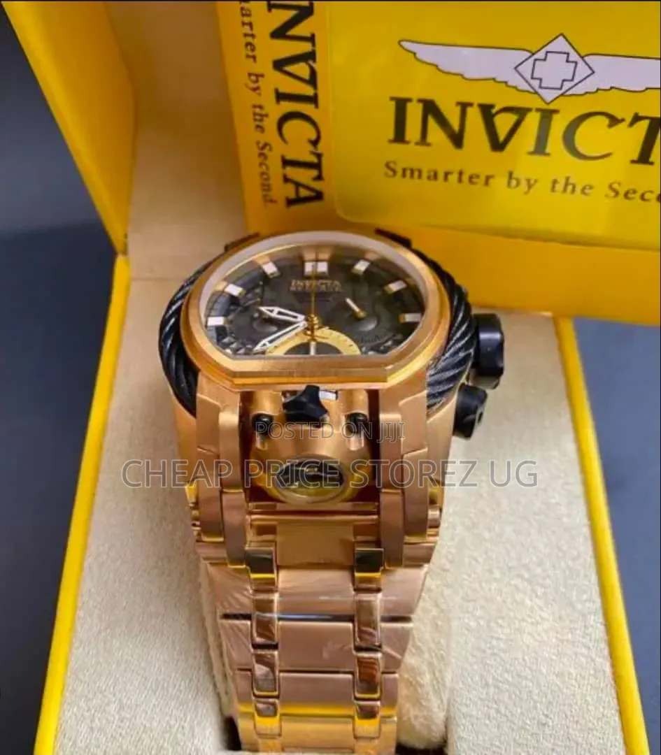 Invicta Bolt Zeus Magnum 52mm Chronograph Watch in Gold and Black