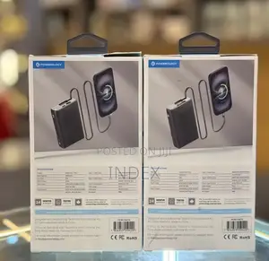 Powerology 20,000mah Retractable Cable Power Bank 35w