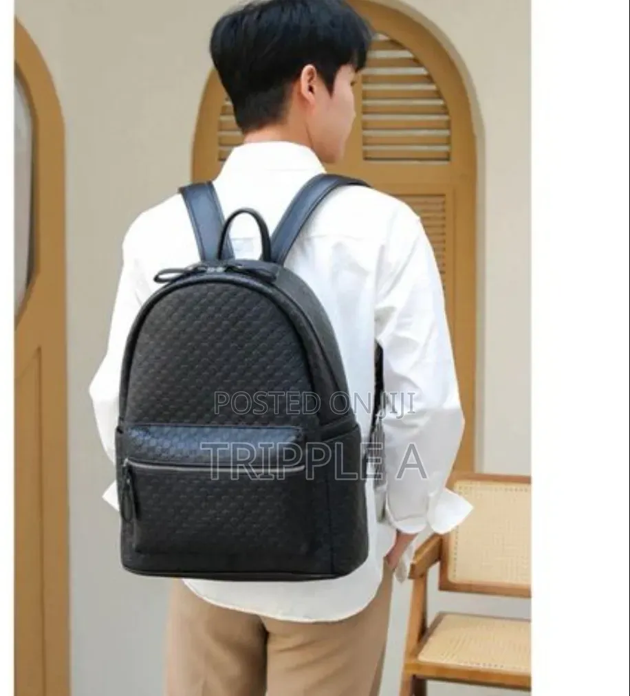 Genetic Black Faux Leather Bag