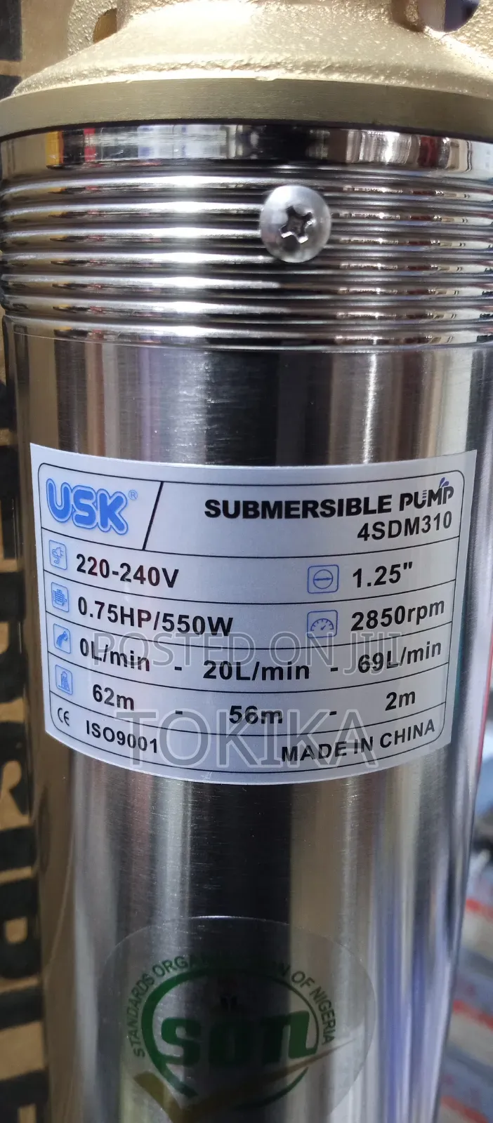 Submersible Water Pump 62 Meters (208 Feet)
