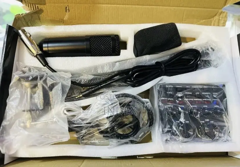 V8 Sound Card Set With Bm800 Condenser Microphone Full Kit.