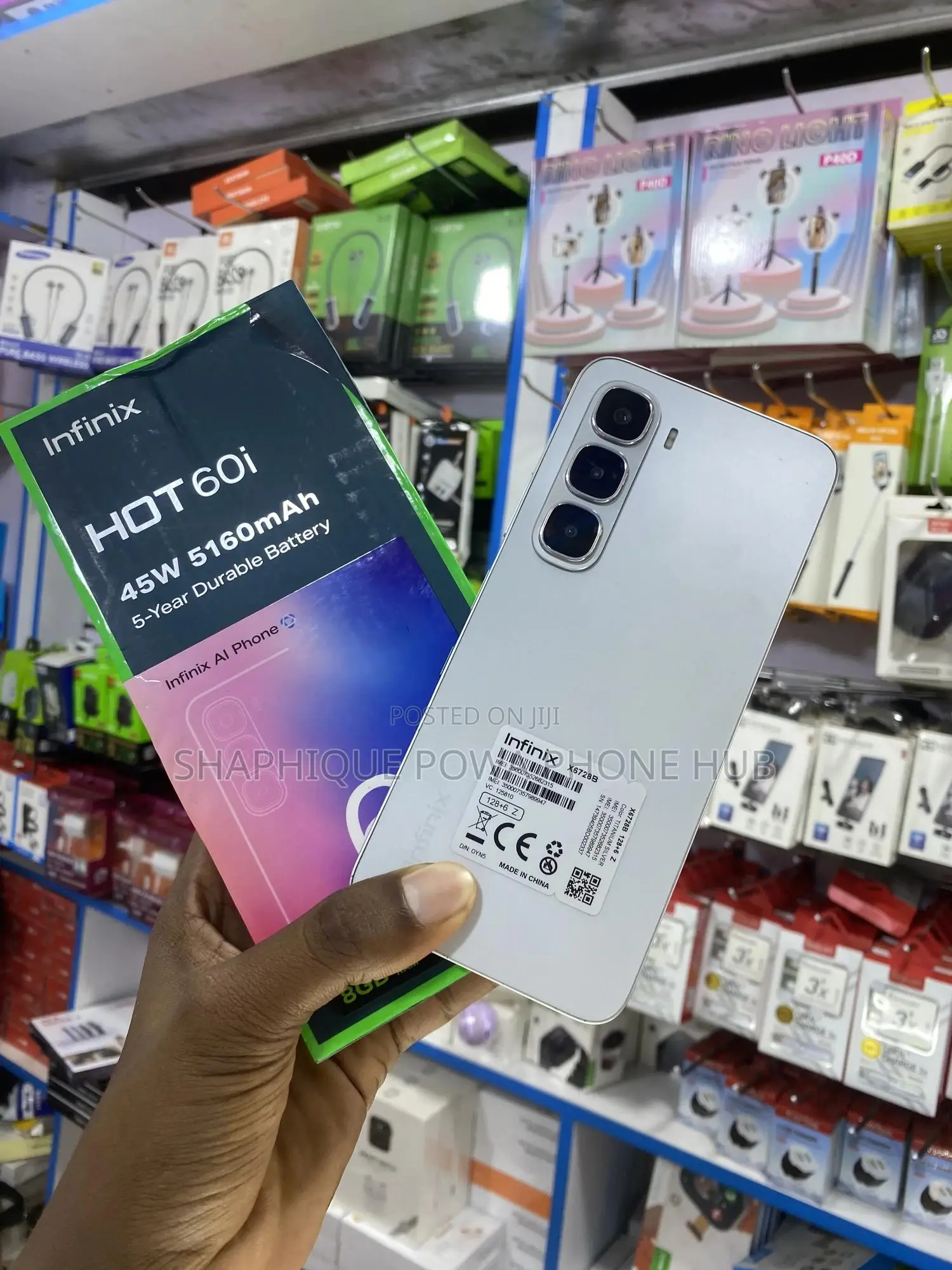 New Infinix Hot 60i 128 GB White