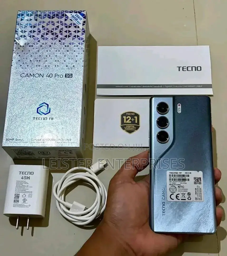 New Tecno Camon 40 Pro 5G 256 GB Black