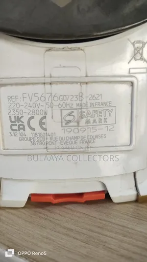 Uk Used Tefal Turbo Pro Anti-Calc Steam Iron in White and Gold.