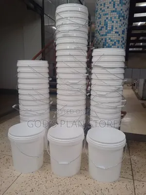 Pure White Empty Plastic Paint Bucket Empty Bucket 20litres