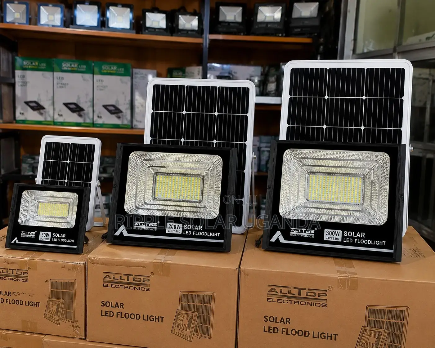 50w/200w/300w Solar Flood Lights Waterproof Outdoor Security Lamps