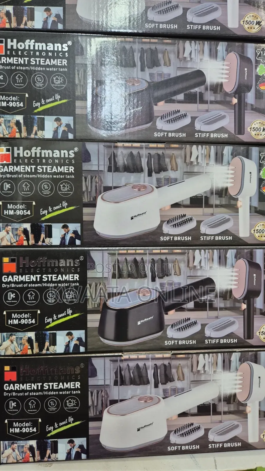 Hoffman Hm-9054 Hidden Tank Garment Steamer 1500w Handheld Fabric Iron
