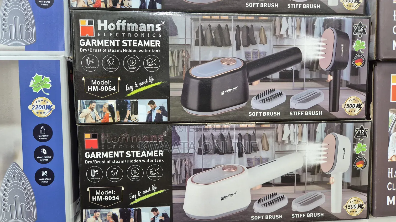 Hoffman Hm-9054 Hidden Tank Garment Steamer 1500w Handheld Fabric Iron