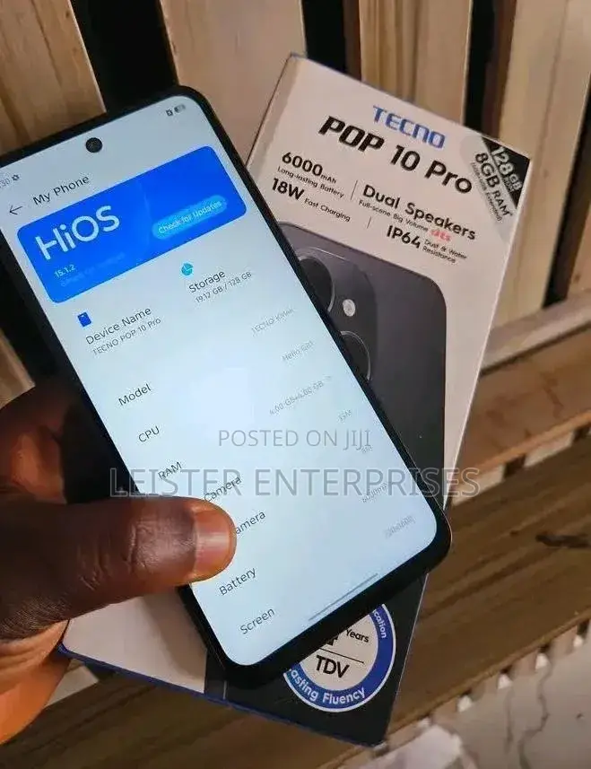 New Tecno Pop 10 Pro 128 GB Black