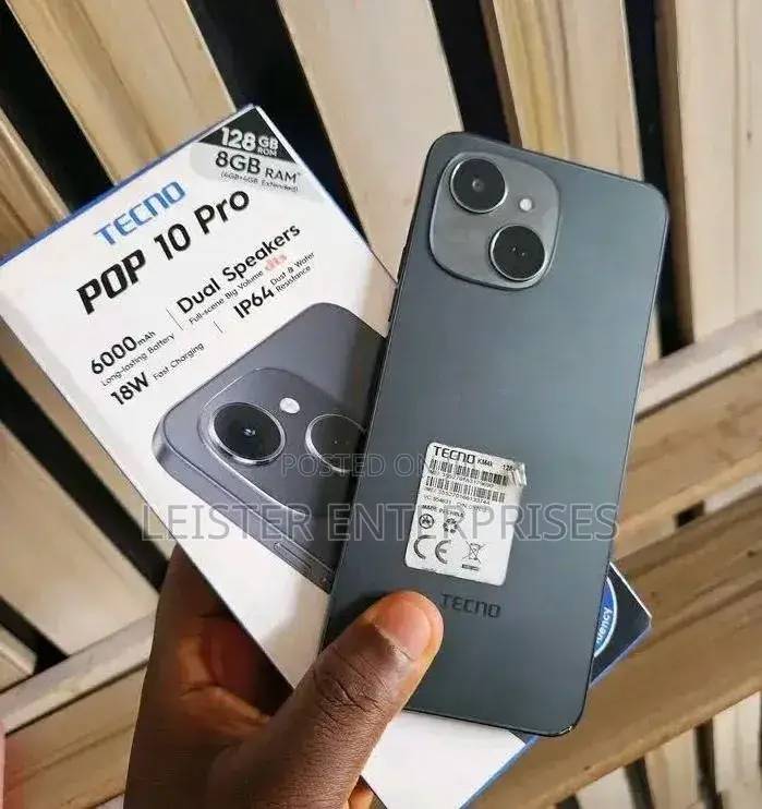 New Tecno Pop 10 Pro 128 GB Black
